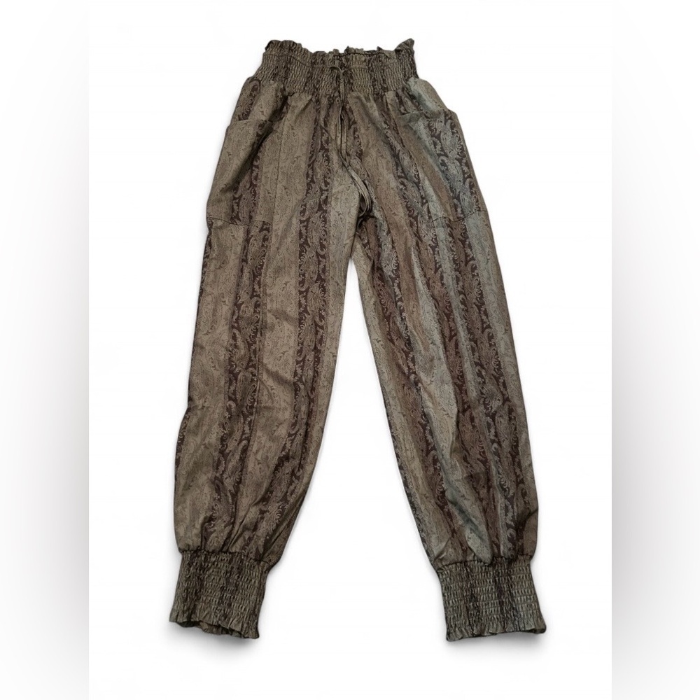 Easel Boho Paisley Smocked Jogger Festival Pants - NWT (EST. Size S)